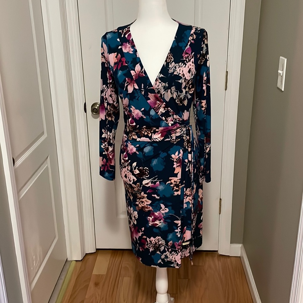 Floral wrap dress